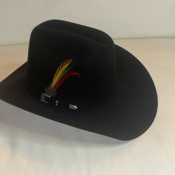 Resistol Black gold 20X Beaver Self-Conforming Cowboy Hat, Size 6 1/2 Black - Picture 6 of 11